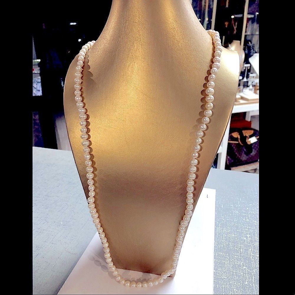 Honora Opera Length Pearls 8mm 38inch 925 sterling silver clasp